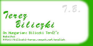 terez biliczki business card